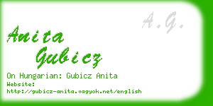 anita gubicz business card